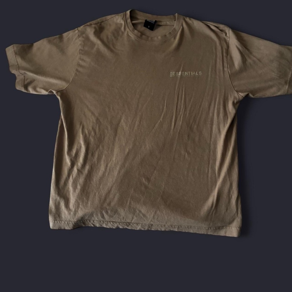Essentials Men's Short Sleeve Beige Tee